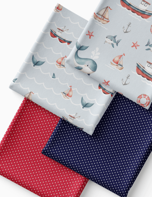 Kit Amarradinho de Tricoline - Kit 77 (4 Cortes de 45 a 50 cm x 70 cm) - Tricoline 100% Algodão