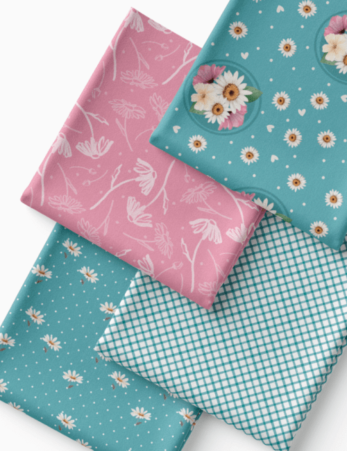 Kit Amarradinho de Tricoline - Kit 83  (4 Cortes de 45 a 50 cm x 70 cm) - Tricoline 100% Algodão