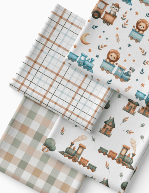 Kit Amarradinho de Tricoline - Kit 86  (4 Cortes de 45 a 50 cm x 70 cm) - Tricoline 100% Algodão