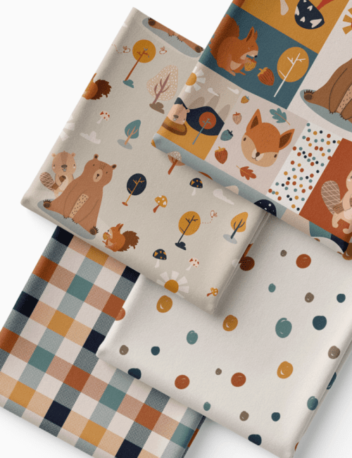 Kit Amarradinho de Tricoline - Kit 89  (4 Cortes de 45 a 50 cm x 70 cm) - Tricoline 100% Algodão