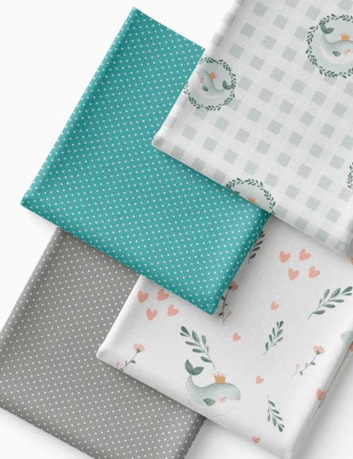 Kit Amarradinho de Tricoline - Kit 97  (4 Cortes de 45 a 50 cm x 70 cm) - Tricoline 100% Algodão