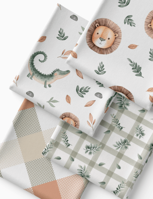 Kit Amarradinho de Tricoline - Kit 98  (4 Cortes de 45 a 50 cm x 70 cm) - Tricoline 100% Algodão