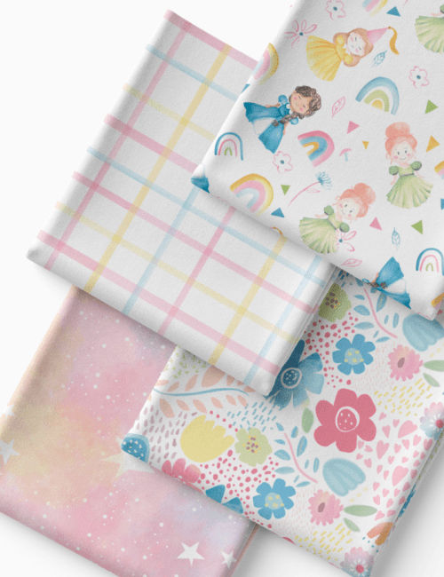Kit Amarradinho de Tricoline - Kit 99  (4 Cortes de 45 a 50 cm x 70 cm) - Tricoline 100% Algodão