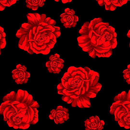 Tecido Chita Floral Rosas Vermelhas - 3007v1 - 100% Algodão - Largura 1,40m