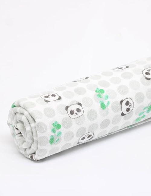 Tecido Flanela Baby - Panda Rostinhos - Branco - 100% Algodão - Largura: 80cm