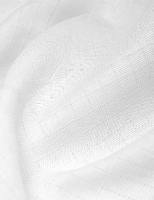 Tecido Fralda Quadriculada - Branca - 100% Algodão - 65cm x 70cm