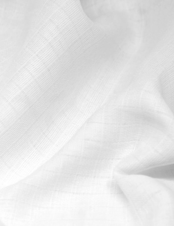 Tecido Fralda Quadriculada - Branca - 100% Algodão - 65cm x 70cm