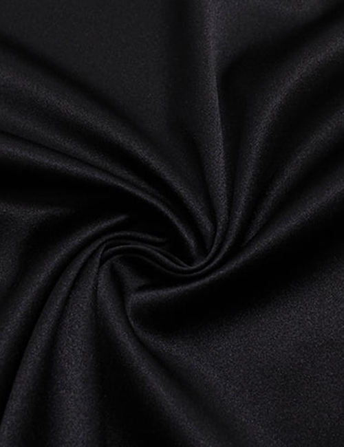 Tecido Prada Gabardine com Elastano - Preto - 97% Poliéster 3% Elastano - Largura: 1,50m