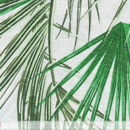 Tecido Jacquard Decor - Folhas de Palmeira - 58% Algodão 42% Poliéster - Largura 1,40m