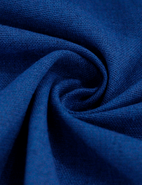Tecido Linho Com Viscose Liso Rayon - Azul Bic - 45% Linho 55% Viscose - Largura 1,35m