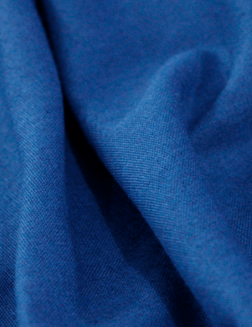 Tecido Linho Com Viscose Liso Rayon - Azul Bic - 45% Linho 55% Viscose - Largura 1,35m