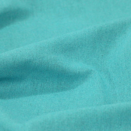 Tecido Linho Com Viscose Liso Rayon - Azul Ciano - 45% Linho 55% Viscose - Largura 1,35m