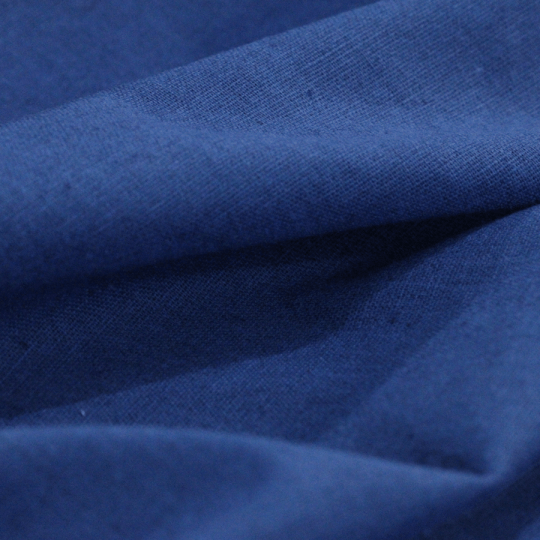 Tecido Linho Com Viscose Liso Rayon - Azul Espacial - 45% Linho 55% Viscose - Largura 1,35m