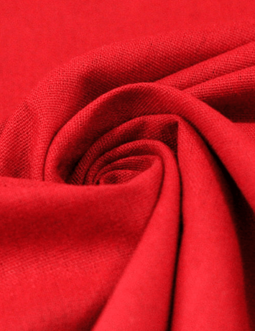 Tecido Linho Com Viscose Liso Rayon - Vermelho - 45% Linho 55% Viscose - Largura 1,35m