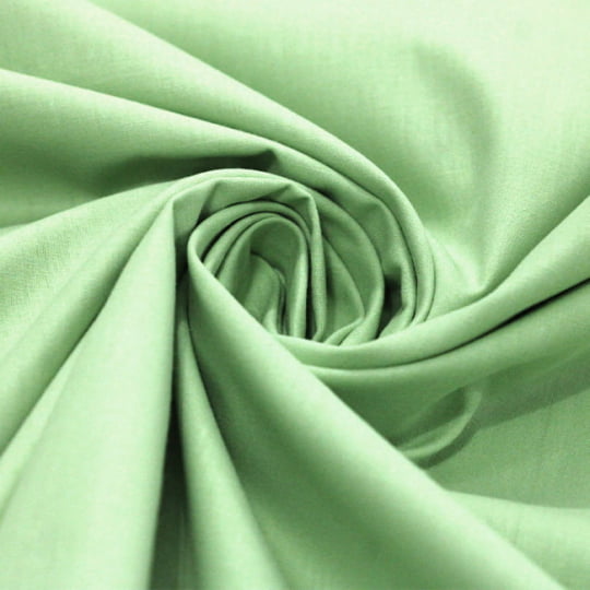 Tecido Percal 230 Fios Liso - Brilho Verde - 100% Algodão - Largura 2,55m