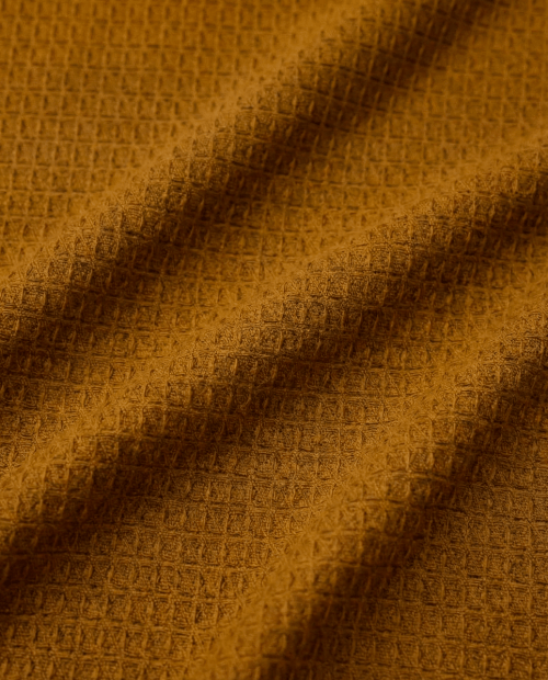 Tecido Favo Portugal - Mostarda - 100% Algodão - Largura 1,50m