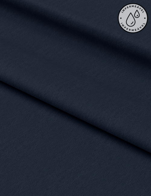 Tecido Sarja Impermeável Lisa - Azul Marinho - 100% Algodão - Largura 1,50m Tecido Sarja Impermeável Lisa - Azul Marinho - 100% Algodão - Largura 1,50m