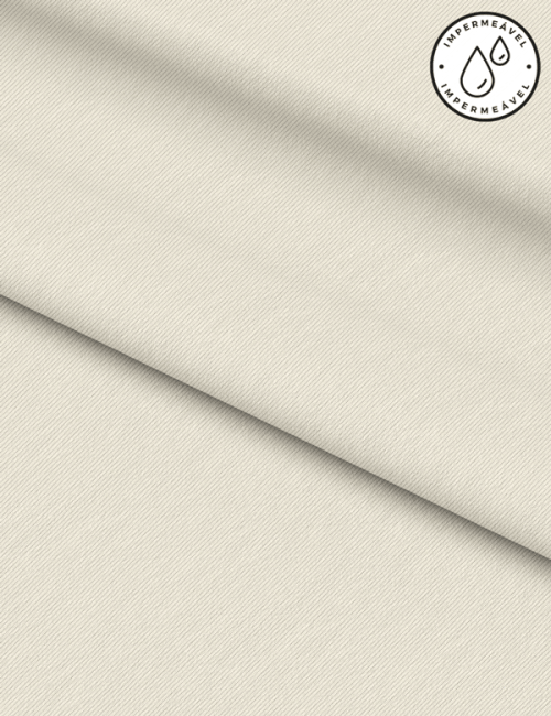 Tecido Sarja Impermeável Lisa - Creme - 100% Algodão - Largura 1,50m