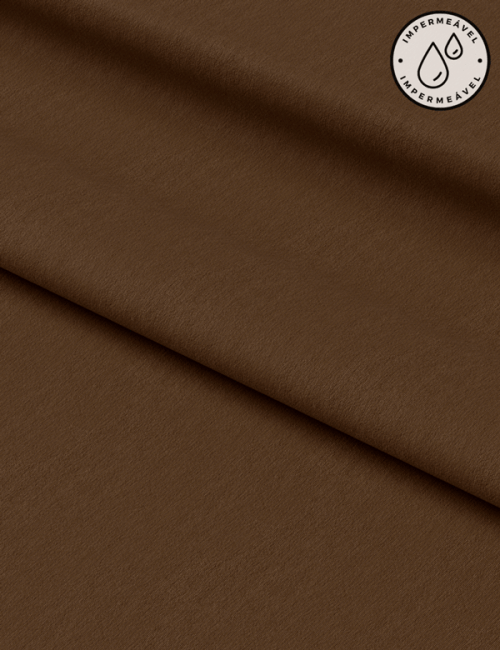Tecido Sarja Impermeável Lisa - Café - 100% Algodão - Largura 1,50m