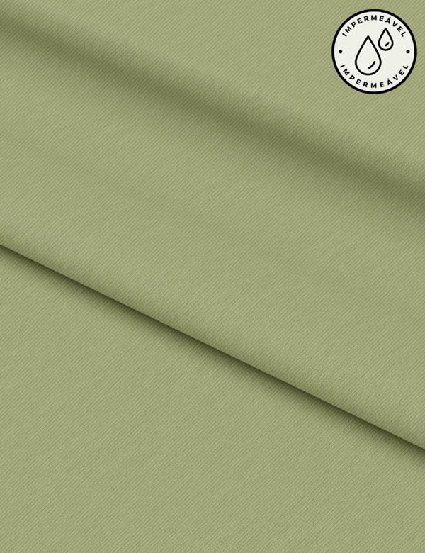 Tecido Sarja Impermeável Lisa - Smoke Green - 100% Algodão - Largura 1,50m