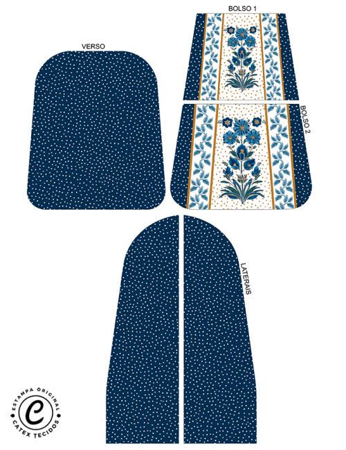 Sintético Doll - Painel Mochila Domo - Provence