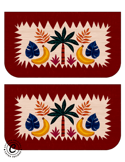 Sintético Doll - Painel Bolsinha/Necessaire Slim - Tropicália