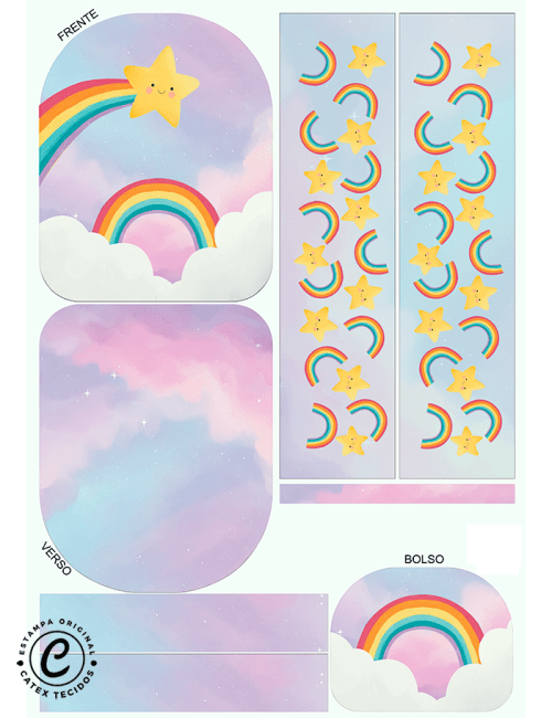 Sintético Doll - Painel Mochilinha Student - Estrela Cadente