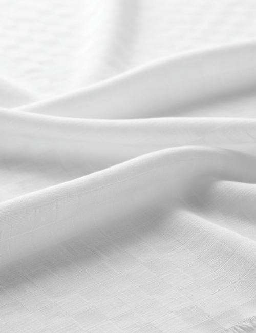 Tecido Fralda Quadriculada - Branca - 100% Algodão - Largura 70cm