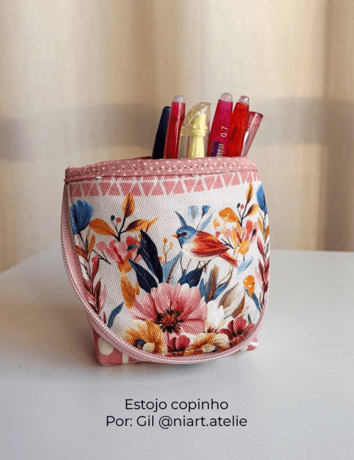Tecido Sarja Impermeável Especial Coleção Colorida por Cami - Painel - Canto dos Pássaros - 100% Algodão - 0,75m x 1,50m
