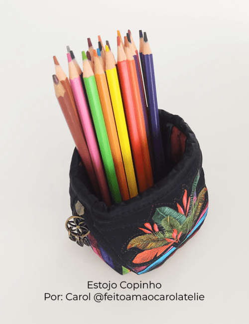 Tecido Sarja Impermeável Especial Coleção Colorida por Cami - Painel - Folhagens Tropicais - 100% Algodão - 0,75m x 1,50m