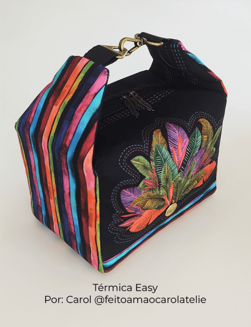 Tecido Sarja Impermeável Especial Coleção Colorida por Cami - Painel - Folhagens Tropicais - 100% Algodão - 0,75m x 1,50m