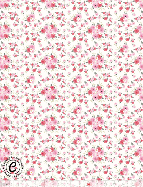 Tecido Tricoline Especial Coleção Alegria por Amei Garcia - Floral Liberty - 100% Algodão - Largura 1,50m