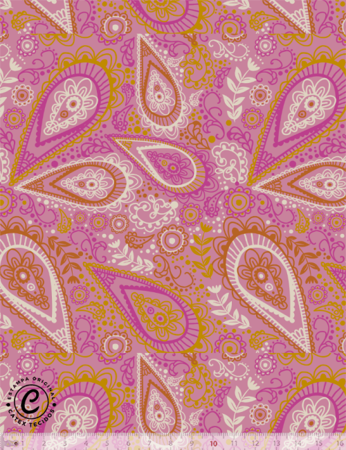 Tecido Tricoline Especial Coleção Farm Life por Anita Catita - Primavera Pailey - 100% Algodão - Largura 1,50m