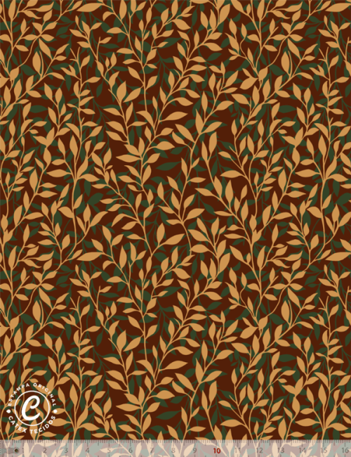 Tecido Tricoline Coleção Patch Country - Folhagem E15259 - 100% Algodão - Largura 1,50m