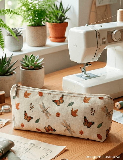 Tecido Tricoline Especial Coleção Bosque Dourado - Brisa do Outono - 100% Algodão - Largura 1,50m