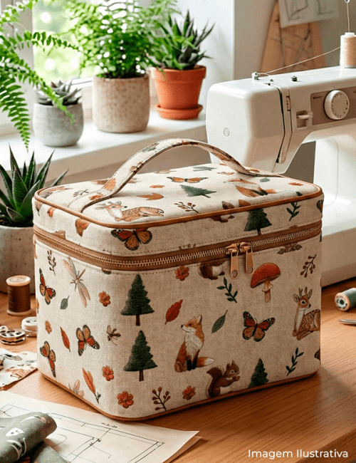 Tecido Tricoline Especial Coleção Bosque Dourado - Vida no Bosque - 100% Algodão - Largura 1,50m Tecido Tricoline Especial Coleção Bosque Dourado - Vida no Bosque - 100% Algodão - Largura 1,50m