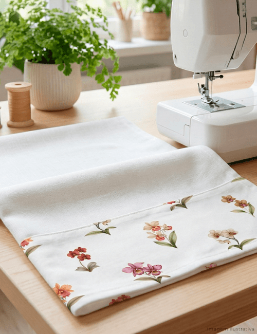 Tecido Tricoline Especial Coleção Jardim das Orquídeas - Orquídeas Ao Vento - 100% Algodão - Largura 1,50m