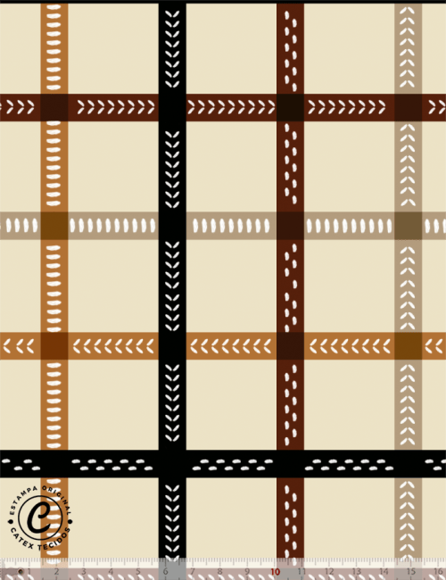 Tecido Tricoline Especial Coleção Nosso Arraiá – Xadrez do Sertão - 100% Algodão - Largura 1,50m Tecido Tricoline Especial Coleção Nosso Arraiá – Xadrez do Sertão - 100% Algodão - Largura 1,50m