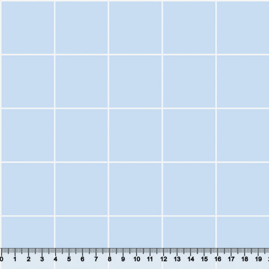 Tecido Tricoline Coleção Composê Ideal Azul Claro - Grid Square - Listra Branca - 100% Algodão - Largura 1,50m