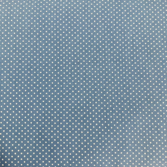 Tecido Tricoline Coleção Composê Ideal Azul Seco - Poazinho - 100% Algodão - Largura 1,50m