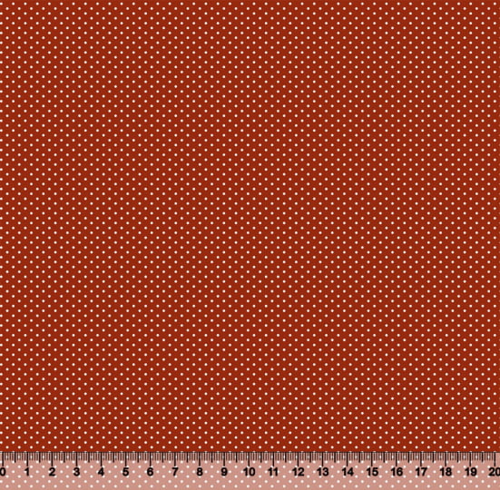 Tecido Tricoline Coleção Composê Ideal Barro - Poazinho - 100% Algodão - Largura 1,50m