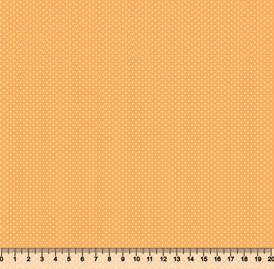 Tecido Tricoline Coleção Composê Ideal Carrot - Poazinho - 100% Algodão - Largura 1,50m