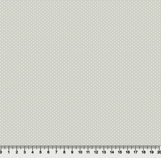 Tecido Tricoline Coleção Composê Ideal Cinza - Poazinho - 100% Algodão - Largura 1,50m