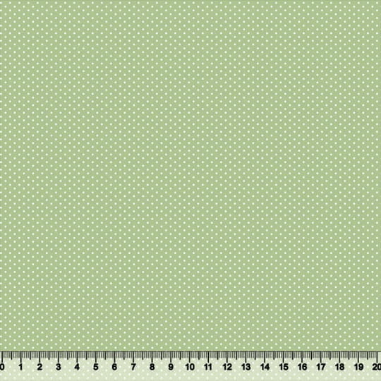 Tecido Tricoline Coleção Composê Ideal New Smoke Green - Poazinho - 100% Algodão - Largura 1,50m 