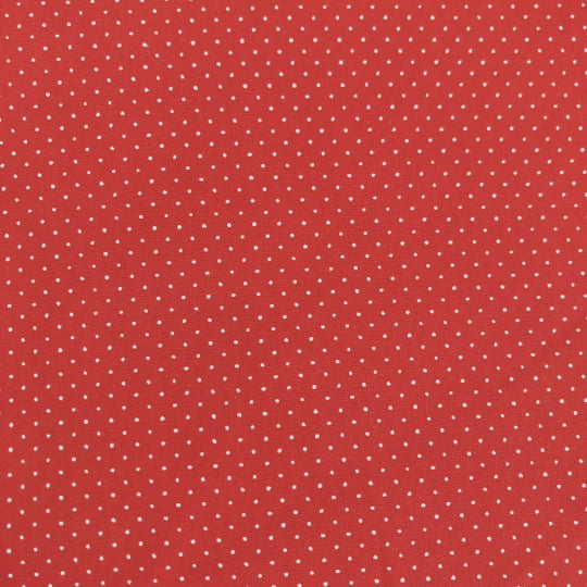 Tecido Tricoline Coleção Composê Ideal Red New - Poazinho P - 100% Algodão - Largura 1,50m