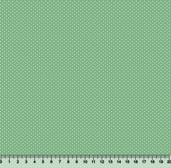 Tecido Tricoline Coleção Composê Ideal Verde Jade - Poazinho - 100% Algodão - Largura 1,50m