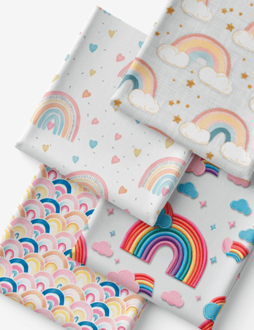 Kit Amarradinho de Tricoline - Kit 02 (4 Cortes de 45 a 50 cm x 70 cm) - Tricoline 100% Algodão
