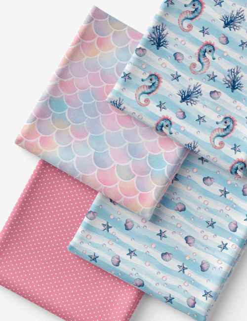 Kit Amarradinho de Tricoline - Kit 08 (4 Cortes de 45 a 50 cm x 70 cm) - Tricoline 100% Algodão