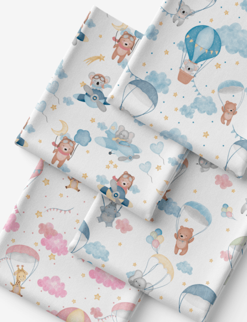 Kit Amarradinho de Tricoline - Kit 09 (4 Cortes de 45 a 50 cm x 70 cm) - Tricoline 100% Algodão