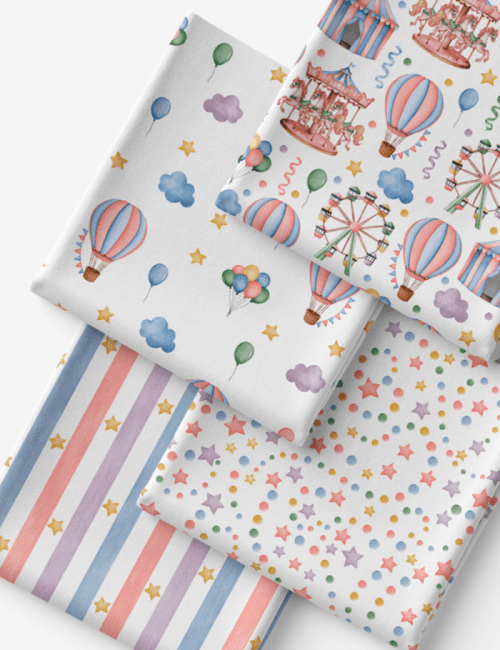 Kit Amarradinho de Tricoline - Kit 11 (4 Cortes de 45 a 50 cm x 70 cm) - Tricoline 100% Algodão
